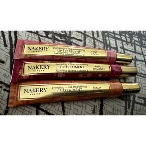 3 Nakery Plumping & Smoothing Treatments. First Bloom, Rose & Romance, Peach